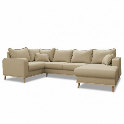 U-Form Canapé Wunnlandschaft Eckcanapé Garnitur Modern Design Canapé Textil