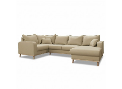U-Form Canapé Wunnlandschaft Eckcanapé Garnitur Modern Design Canapé Textil