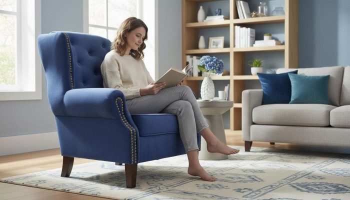 Fotell Fernseh Sofa 1 Plaz Canapé Designer Textil Sofas Polster Ouerfauteuil