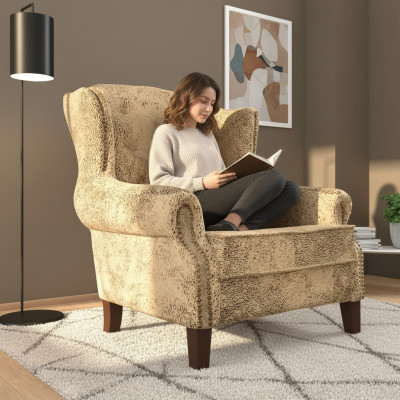 Ohrensessel Lounge Fernseh Club Polster Sëtz Sessel Design Couch Canapé