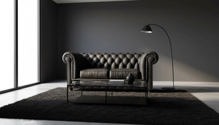 Design Chesterfield Sofa 2-Sëtz Couch gepolstert Lieder Sofas Wunnzëmmer