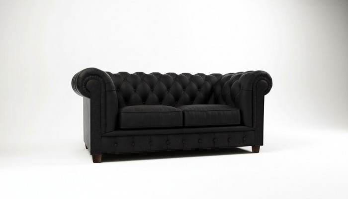 Design Chesterfield Sofa 2-Sëtz Couch gepolstert Lieder Sofas Wunnzëmmer