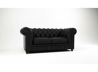 Design Chesterfield Sofa 2-Sëtz Couch gepolstert Lieder Sofas Wunnzëmmer