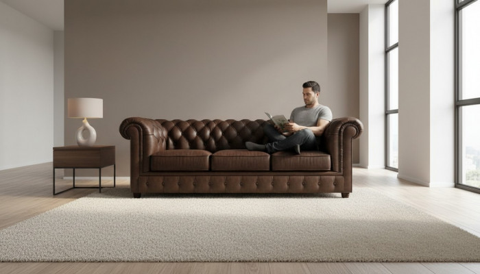 Klassesch Chesterfield Canapé Sofa 3 Sëtz Canapéë Sofas Polster Dräisëtzer