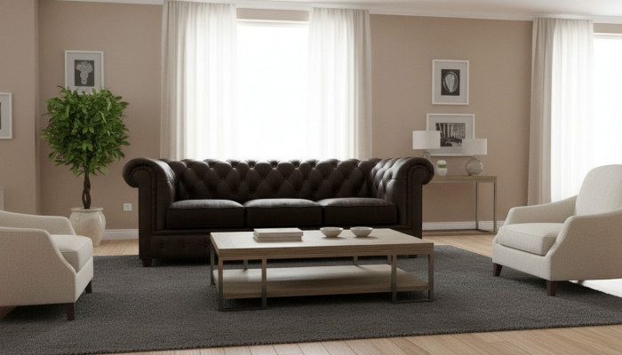 Klassesch Chesterfield Canapé Sofa 3 Sëtz Canapéë Sofas Polster Dräisëtzer