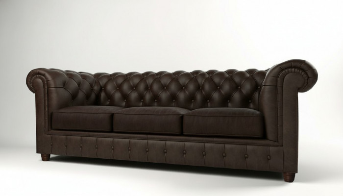 Klassesch Chesterfield Canapé Sofa 3 Sëtz Canapéë Sofas Polster Dräisëtzer