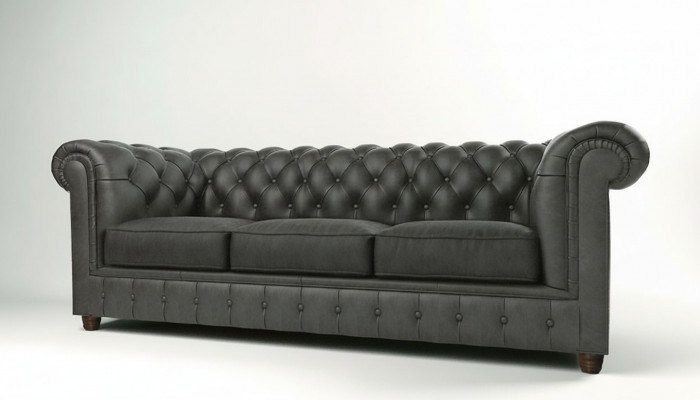 Dräisëtzer Chesterfield 3 Sëtzer Sofa Polster Couch Sitz Garnitur 3er Couchen