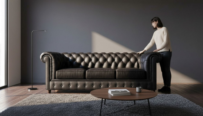Designer Sofa 3 Sëtzer Chesterfield Canapé Polster Sofas Dräisëtzer Couchen Sëtz