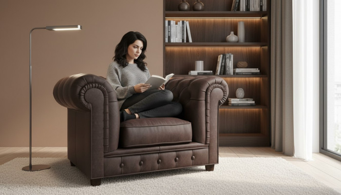 Sëtz Fernseh Sëtz Club Lounge Textil Lieder Édelt Design Chesterfield