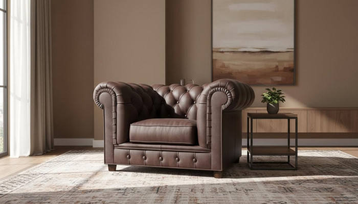 Sëtz Fernseh Sëtz Club Lounge Textil Lieder Édelt Design Chesterfield