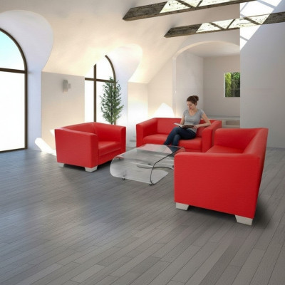 Sofagarnitur 3+2+1 Sëtzer Set Design Sofas Polster Relax Lieder Couchen