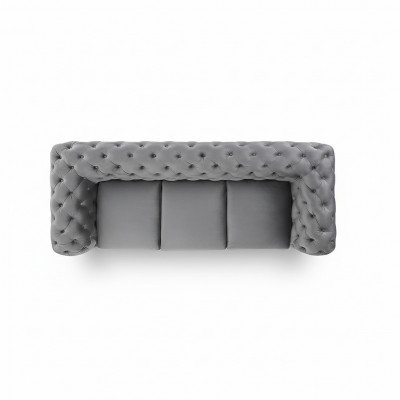 Designer-Sofa 3-Sëtzer Chesterfield Couch Polstersofas Couchen Dräisëtzer-Sëtz