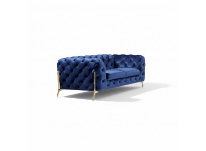 Luxus 2 Sëtzer Canapé Polster Sofa Lieder Stoff Canapéë Chesterfield Garnitur Nei