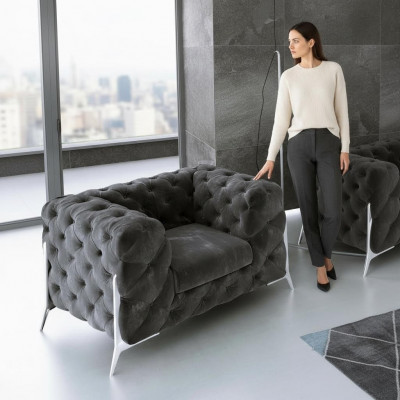 Lounge Luxus Télévisiounsclub Polstersëtzer Fauteuil Design Dekor Canapé Sofa