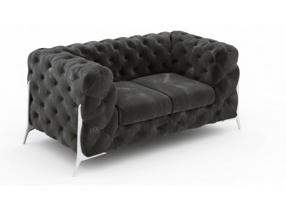 Chesterfield Canapé 2 Sëtzer Polster Sëtz Stoff Textil Canapéë Lieder Sofaen Canapé