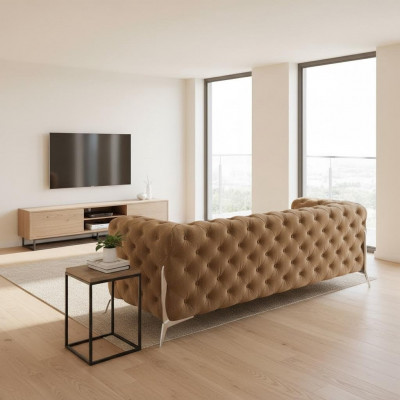 Chesterfield Dräisëtzer Gemittlechen Designer Wunnzëmmer 3 Sëtzer Couch