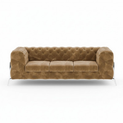 Chesterfield Dräisëtzer Gemittlechen Designer Wunnzëmmer 3 Sëtzer Couch