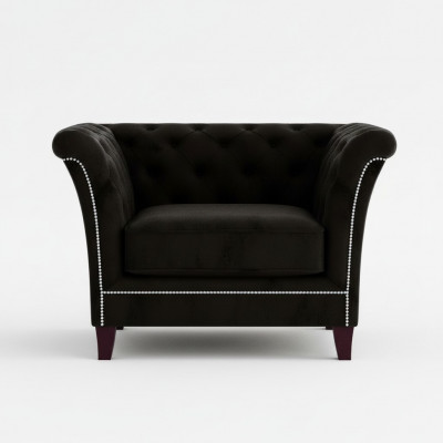 Chesterfield Fauteuil Canapé Polster 1 Sëtz Samt Design Canapéen Deko Sofaen