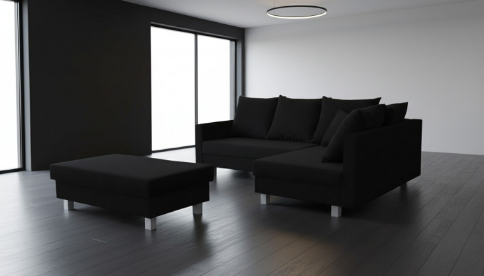 Eckcanapé L-Form mat Puff Design Canapé Eckcanapé Couch Polster Textil Sofas Nei