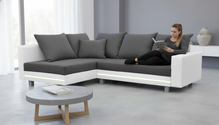 Eckcouch Wunnlandschaft Sofa Canapé L Form Gestofféiert Canapéë Lieder Design