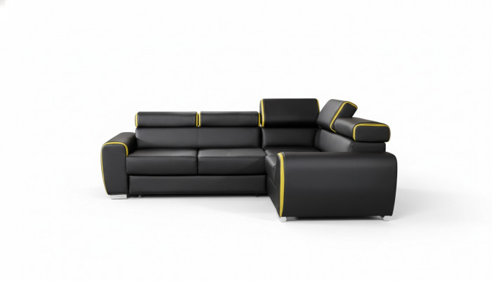 Design Ecksofa L-Form Schloffunktion Couch Lieder Textil Sofas Couchen