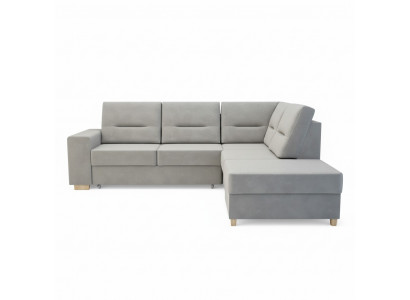 Design Ecksofa L-Form Bettfunktioun Couch Lieder Textil Sofae Eckcouch