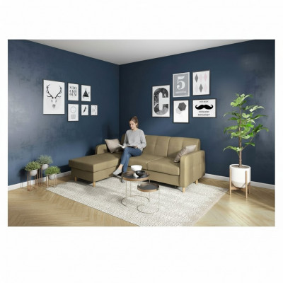 Eckcouch L-Form Canapé Wunnlandschaft Garnitur Polsterdesign Schlofffunktion Modern