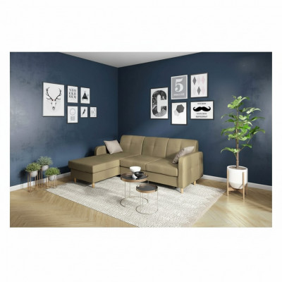 Eckcouch L-Form Canapé Wunnlandschaft Garnitur Polsterdesign Schlofffunktion Modern