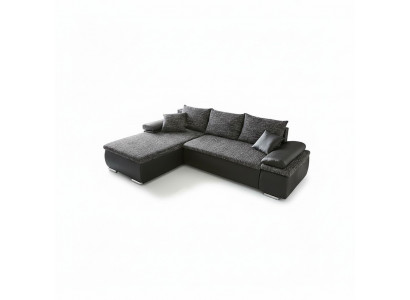 Ecksofa L-Form Sofa Canapé Design Schloofcanapé Polster Bettfunktioun Textil