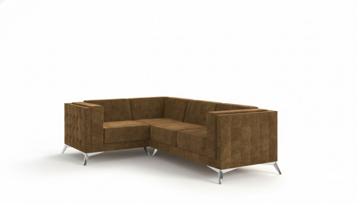 Stoff L-Form Couch Wunnlandschaft Ecksofa Garnitur Modern Design Sofa