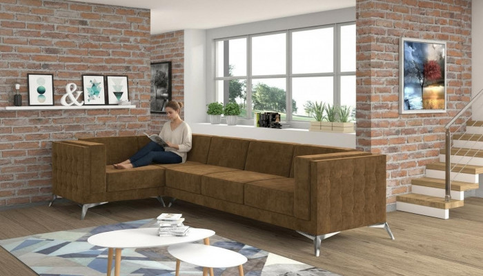 Eckcouch Polstersuite Wunnlandschaft L-Form Sofa Designer Couch Sofen