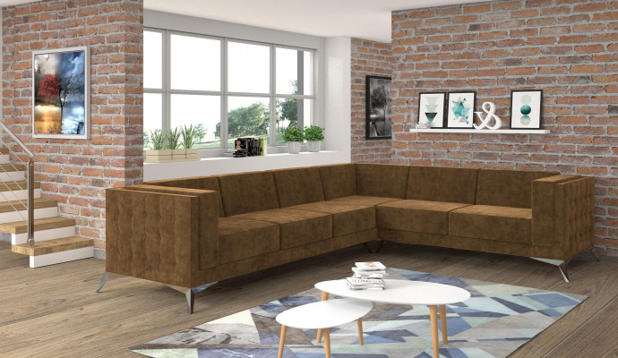 Modern ecksofa Stoffsofa L Form Polster Eckgarni Decouverte Wohnlandschaft Couch Sofa
