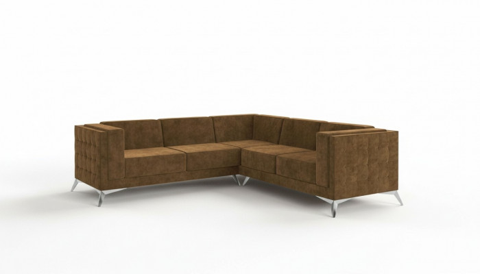 Design Ecksofa Sofa L-Form Couch Polster Klassesch Couchen Eck-Sofas Brong Nei