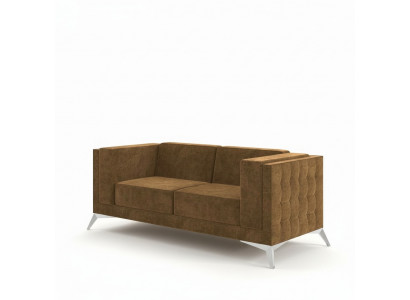 Chesterfield Polster Canapé Stoff Canapéen Sofa Sëtz Garnitur Zweesëtzer 2 Sëtzer