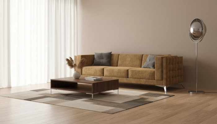 Sëtzmooss Couch Polster Sofa Textil Stoff Chesterfield Couchen Garnitur Dräisëtzer