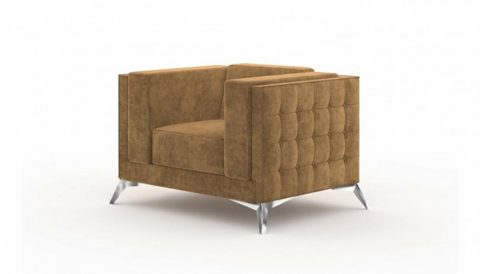 Chesterfield Sessel Fernseecouch 1-Sëtzer Sofa Stoff Couchen Polster Textil