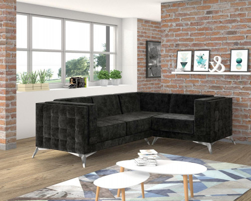 L-Form Canapé Wunnlandschaft Ecksofa Garnitur Modern Design Sofa Textil Stoff nei