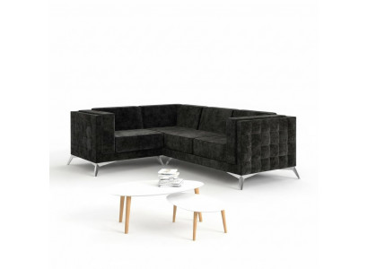 L-Form Canapé Wunnlandschaft Ecksofa Garnitur Modern Design Sofa Textil Stoff nei