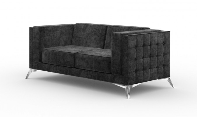 Sofa 2 Sëtzer Stoff Couch Textil Zweisëtzer Design Moderne Sëtz Polster Sofas
