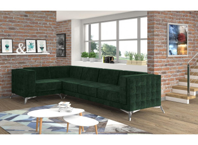 Eckcouch Canapé Canapé Fauteuil an L-Form Wohnzimmerlandschaft Sëtzgrupp Dekor Sofascouchen