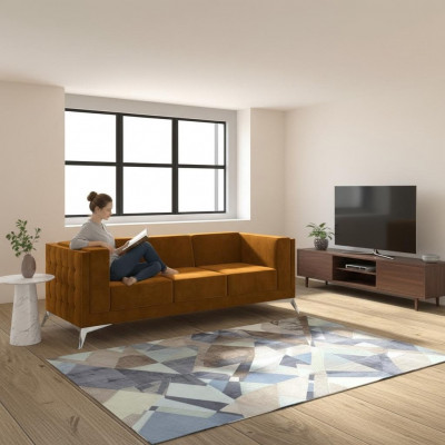 Ecksofa L-Form Designer Sofa Couch Polstersëtz Garnitur Stoff Wunnlandschaft