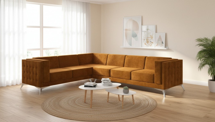 Stoffcanapé Couch Wunnlandschaft Garnitur Design Modern Canapé Eckcanapé