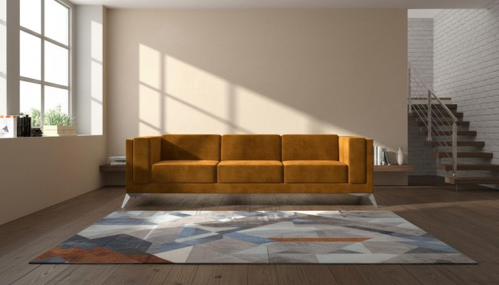 Grouss Couch Polster Sofa Textil Chesterfield Couchen Stoff xxl Drësëtzer 3 Sëtzer