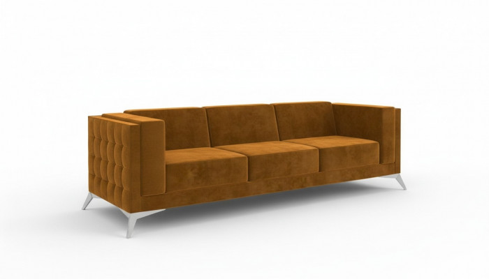 Grouss Couch Polster Sofa Textil Chesterfield Couchen Stoff xxl Drësëtzer 3 Sëtzer