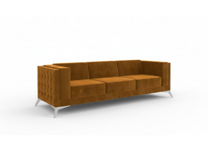Grouss Couch Polster Sofa Textil Chesterfield Couchen Stoff xxl Drësëtzer 3 Sëtzer