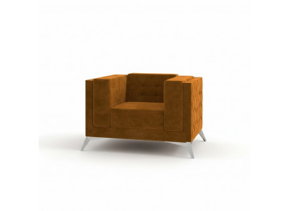 Chesterfield Fotell Couch 1 Sëtz Stoff Couchen Polster Nei Fernseh Sofa