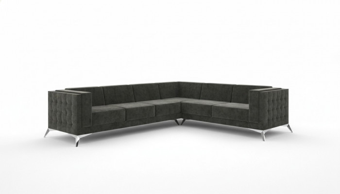 Design Eck Ecksofa L-Form Modern Sofas Stoffsueddivan Canapé Wunnlandschaft