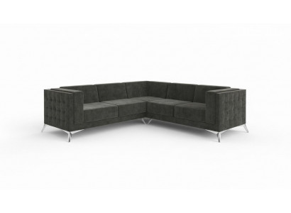 Wunnlandschaft Ecksofa L-Form Sofa Couch Deko Design Couch Textil Modern