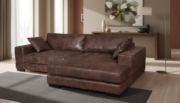 Grouss Sofa Canapé Ecksofa Vintage XXL Polster Eck Garnitur Wunnlandschaft