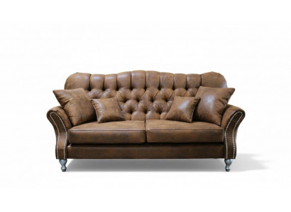 Sofa Couch Polster 3 Sëtzer Lieder Sofae Couchen Sëtz Chesterfield Design